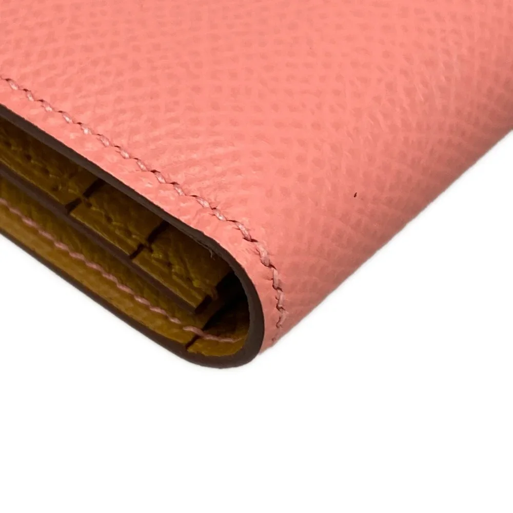 Hermès Bearn Souffle Verso Long Wallet Rose Confetti Sesame